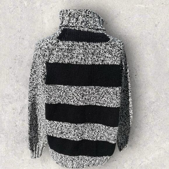 Liz Claiborne women’s M cotton acrylic blend chunky knit stripe sweater - Picture 4 of 7